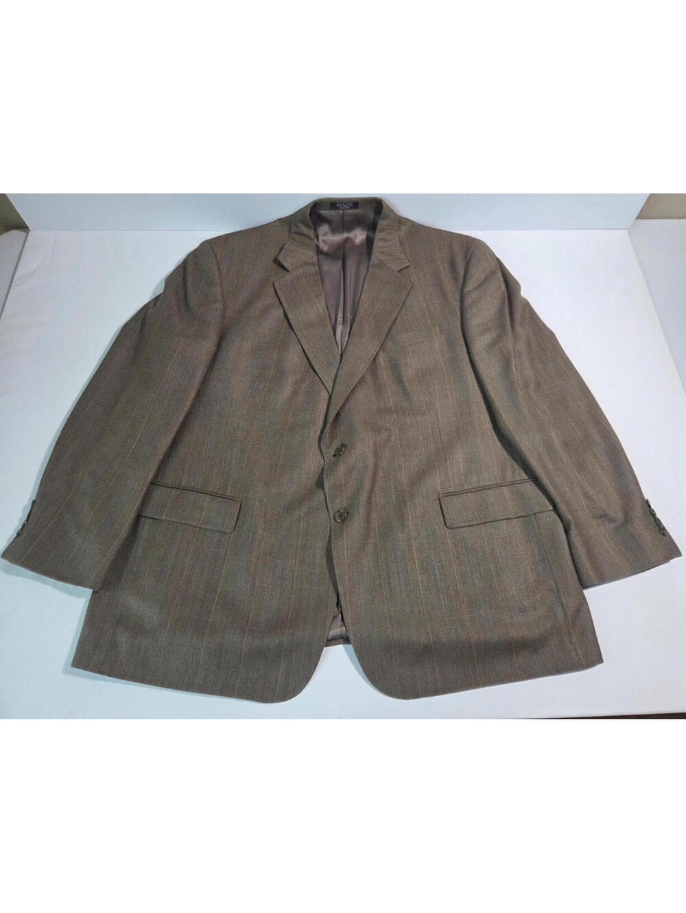 Versini Mens Sport Coat Blazer 50R Brown Silk Wool Herringbone Jacket